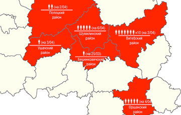 Коронавирус охватил как минимум шесть районов Витебской области