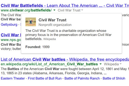Google покажет досье сайтов в поисковой выдаче