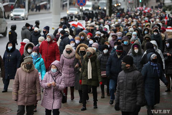 В Минске состоялся очередной Марш пенсионеров