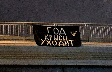 В Минске появились протестные баннеры на тему Нового года