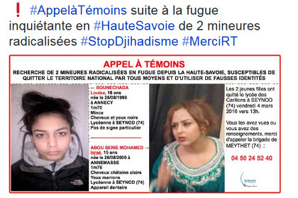 Во Франции две школьницы сбежали из лицея для участия в джихаде