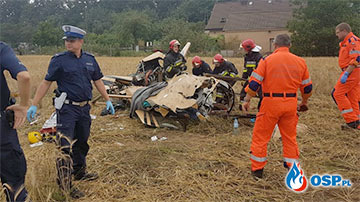 В Польше вертолет упал рядом с жилыми домами