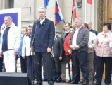 Коммунистический митинг в Минске забросали яйцами (Фото)