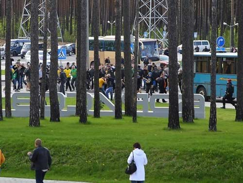 Футбольные фанаты подрались возле «Борисов-Арены»