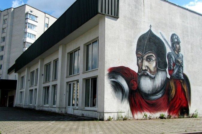 Жители Барановичей просят сохранить граффити с Кейстутом