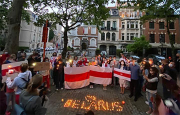Белорусы Бельгии вышли в поддержку протестующих