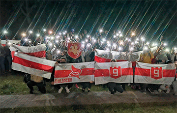 Десятки гродненских «партизан» вышли на акцию с флагами