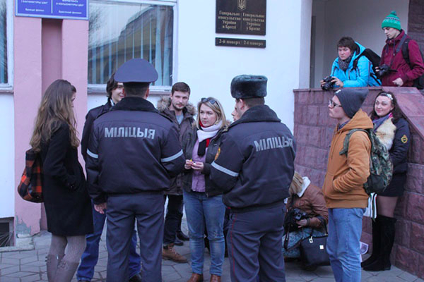Задержания в Бресте на акции солидарности с Украиной