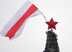 Национальный флаг на главной новогодней елке (Фото, обновлено)