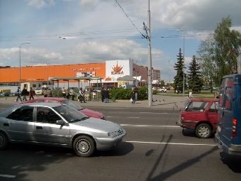 Два ДТП произошли в одно время на ул.Кальварийской в Минске