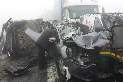 В Бельгии столкнулись сто автомобилей