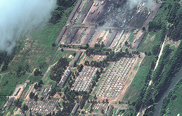 ISW опубликовал четкие спутниковые снимки лагеря «вагнеровцев» под Осиповичами