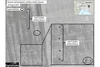НАТО показала фотографии российской техники на украинской территории