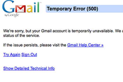 Почта Gmail оказалась недоступна для части пользователей
