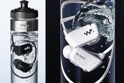Плееры Sony упаковали в бутылки с водой