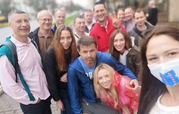 Герасименя и другие спортсмены пришли на Марш за новую Беларусь