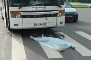 В центре Минска автобус насмерть сбил велосипедиста