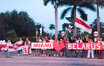 В Майами прошла акция солидарности с Беларусью