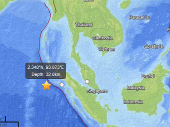 У берегов Индонезии произошло землетрясение в 8,7 балла