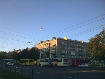Бело-красно-белые флаги в Витебске (Фото)