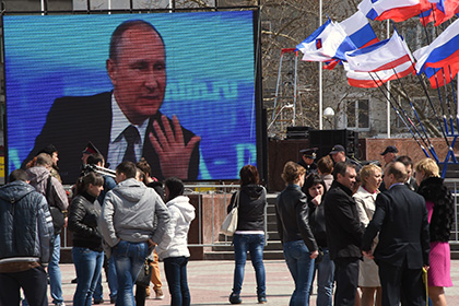 Прямую линию с Путиным посмотрели 1,8 миллиона жителей Москвы