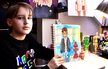 Как девятилетний гродненец удивляет всех своими стильными рисунками
