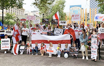 Белорусы Канады вышли в поддержку протестующих