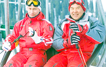Путин и Назарбаев покатались на лыжах в Казахстане