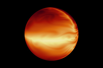 Вращение горячего юпитера вокруг солнцеподобной звезды показали на видео