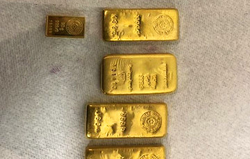 Львовские таможенники обнаружили 8 золотых слитков в банке с краской