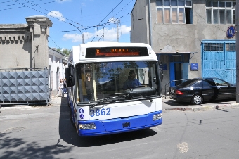 Первый троллейбус белорусско-молдавской сборки выпущен на линию в Кишиневе