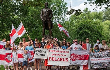 Белорусские диаспоры вышли на акции солидарности по всему миру