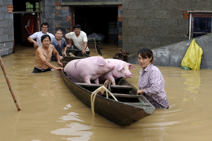 В зоне наводнения в Китае оказались 12 миллионов жителей