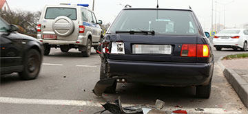 Фотофакт: В Барановичах милицейская машина врезалась в «Ауди»