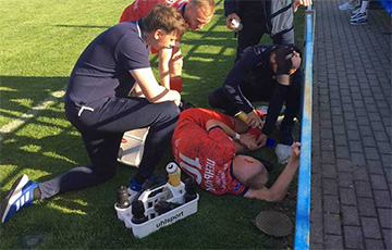 Футболист «Минска» получил страшную травму во время матча