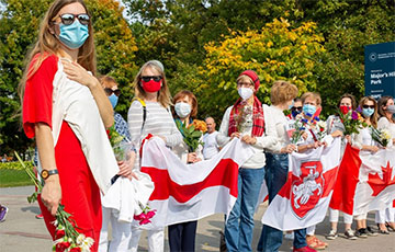 В Оттаве пожарники поддержали Глобальный марш солидарности с Беларусью