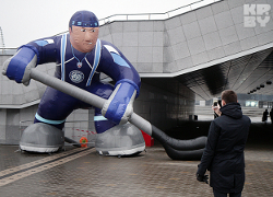 Резиновый хоккеист стал символом «Динамо»