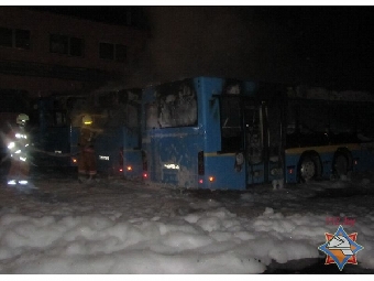 В автопарке Могилева сгорело девять автобусов (ФОТО)