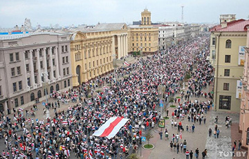 Как выглядел Марш новой Беларуси сверху