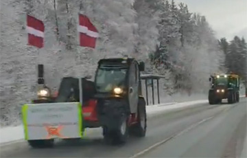 В Латвии фермеры выехали на протест