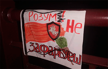 Лидские «партизаны» разрисовали дороги протестными граффити
