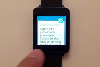 Выпущено первое бизнес-приложение для «умных» часов на Android Wear