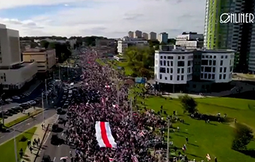 Видеофакт: Марш Героев в Минске с высоты