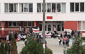 Ученики и преподаватели жодинской гиманзии вышли на протест