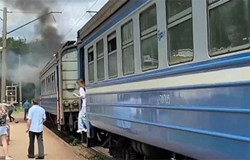 На станции Бояры загорелась электричка Молодечно-Минск