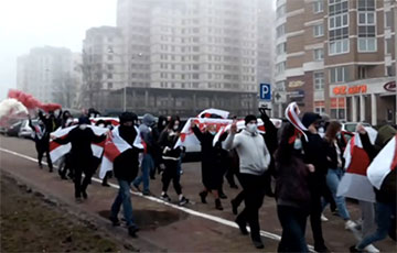Минчане с Притыцкого с самого утра вышли на яркий марш