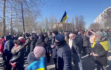 Жители Мелитополя вышли на митинг против оккупантов