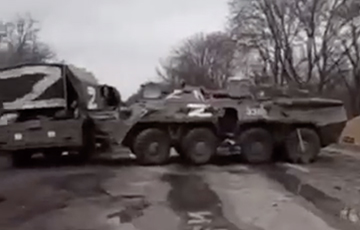 Украинский боец показал еще одну уничтоженную колонну врага с меткой Z