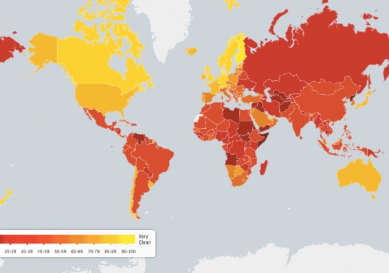 Беларусь поднялась сразу на 28 позиций в индексе восприятия коррупции Transparency International