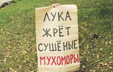 Партизан вышел на пикет в центре Минска